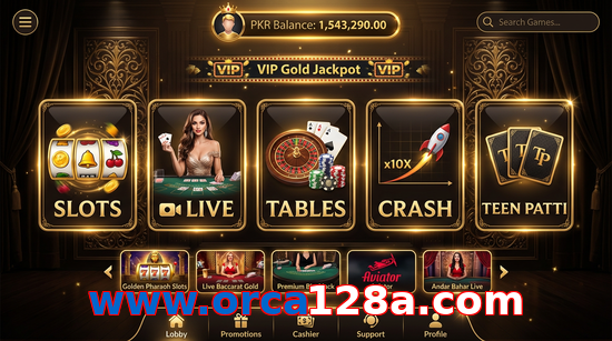Main screen of Www.orca128a.com casino page for PK players