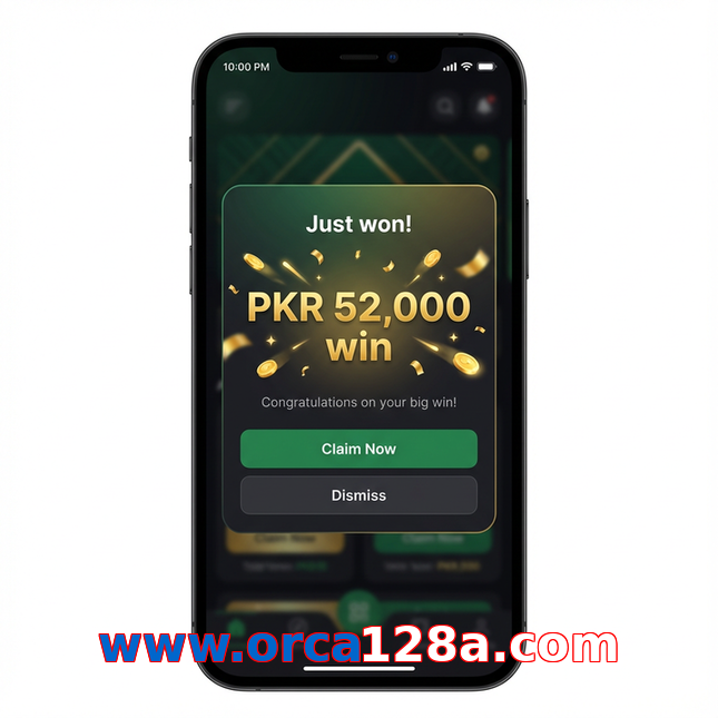 Main screen of Www.orca128a.com win page for PK players